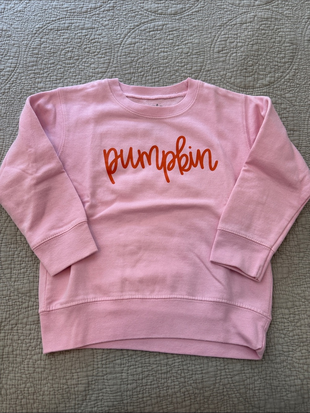 Kids Pink 'Pumpkin' Sweatshirt